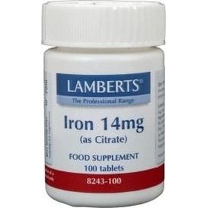 Lamberts IJzer Citraat 14 mg - 100 Tabletten