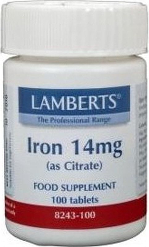 Lamberts IJzer Citraat 14 mg - 100 Tabletten