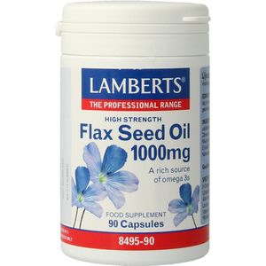 Lamberts Lijnzaadolie (flaxseed oil) 1000mg 90 Vegetarische capsules