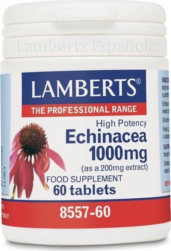 Echinacea 1000 mg Kruidenpreparaat - 60 Tabletten - Vitamine C - Zink