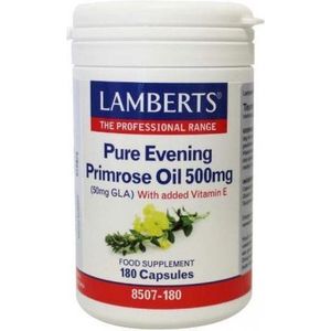 Lamberts Teunisbloemolie 500mg (pure evening primrose oil) 180 Vegetarische capsules