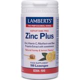 Lamberts - Zink Plus - Zuigtabletten - Natuurlijke Honing - Citroensmaak