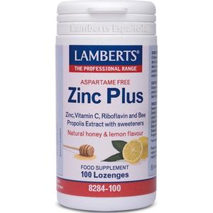 Lamberts - Zink Plus - Zuigtabletten - Natuurlijke Honing - Citroensmaak