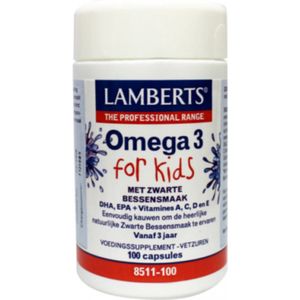 Lamberts Omega 3 Berry Bursts For Kids - 100 Kauwcapsules - Voedingssupplement