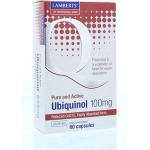 UBIQUINOL 100mg. 60cap. is een voedingssupplement in gemakkelijk te slikken capsules. Het ondersteunt bij consequent gebruik de normale lichaamsfuncties. De verpakking bevat 60 capsules Dit maakt het