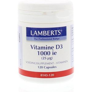 Lamberts Vitamine d 1000ie 25 mcg 120 capsules
