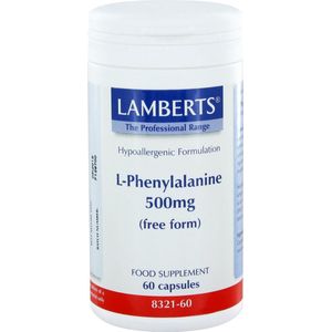 Lamberts - L-Phenylalanine 500 mg - Poeder - Crèmekleurig - 60 Capsules