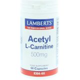 Lamberts Acetyl-L-Carnitine 500 mg - 60 capsules - Aminozuren - Voedingssupplement
