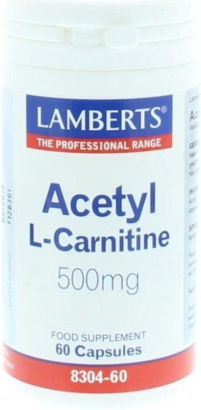 Lamberts - Acetyl-L-Carnitine - Capsules - 500mg - 60 Stuks