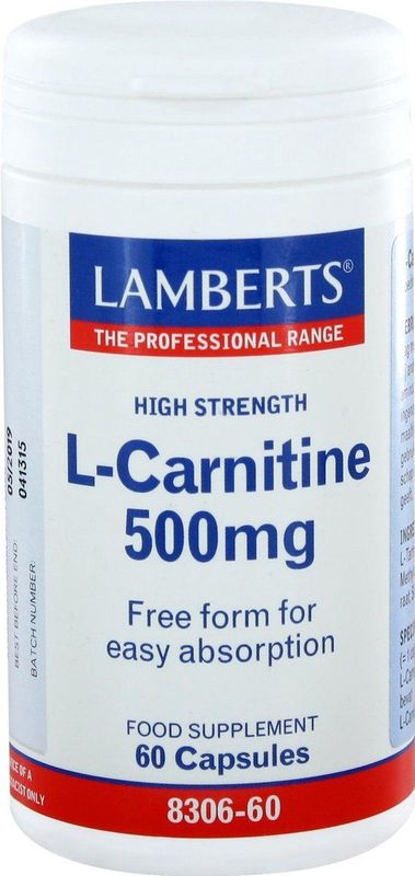 Lamberts L-Carnitine 500mg 60 Vegetarische capsules