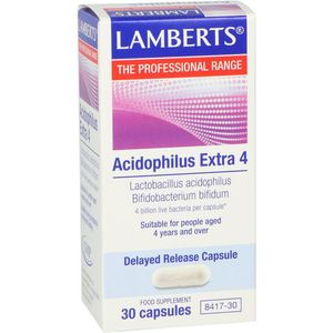 Lamberts - Acidophilus Extra 4 - Probiotica - Vegetarische Capsules - 30 Stuks