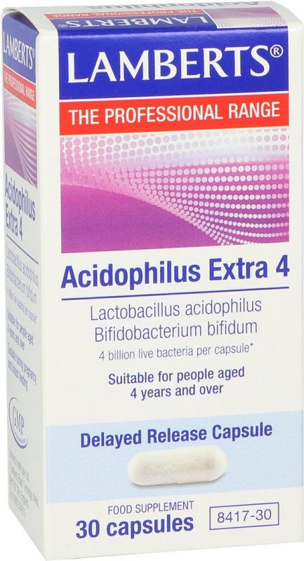 Lamberts - Acidophilus Extra 4 - Probiotica - Vegetarische Capsules - 30 Stuks