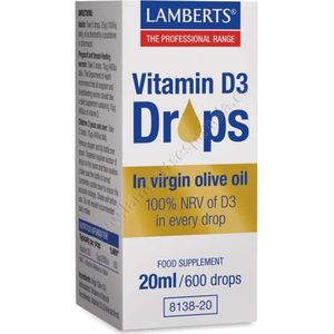 Lamberts Vitamine D3 druppels 20 Milliliter