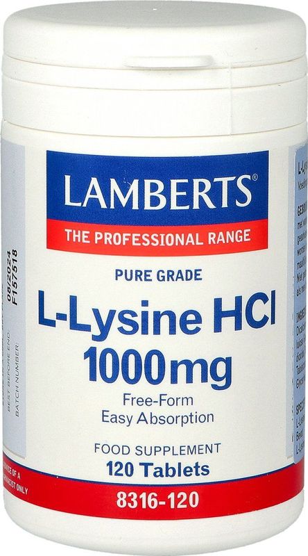 Lamberts L lysine 1000 mg L8316 120 120 tabletten