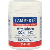 Lamberts Vitamine D3 1000IE en K2 90mcg (60ca)