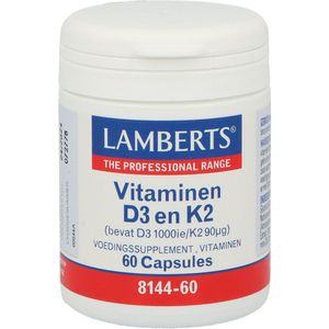 Lamberts Vitamine D3 1000IE en K2 90mcg (60ca)