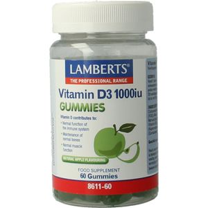 Lamberts - Vitamine D3 Gummies - Appel - 60 Stuks