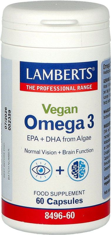 Vegan Omega 3 Capsules - 60 Stuks - Algenolie - Vrij Van Vissmaak