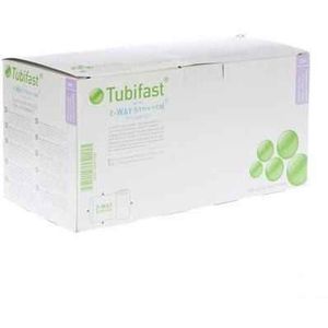 Tubifast 2-way stretch elastisch buisverband Paars (10M x 25CM) Mölnlycke - Wit (Rood, Groen, Blauw, Geel, Paars) - 92% viscose, 5% elasthaan en 3% polyamide - In lengte en breedte elastisch