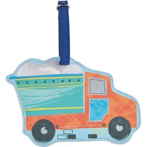 Floss & Rock - Bagage Label Truck 15.5 x 10 cm Met Naamkaartje