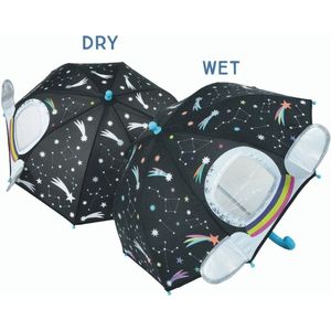 Floss & Rock Paraplu, Space 3D - 54 cmx60 cm - Verandert van kleur! - 54x60 - Multikleur