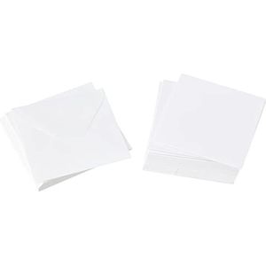 Papermania 3 x 3-inch 300 gsm-kaarthouders en enveloppen, 20 stuks, wit