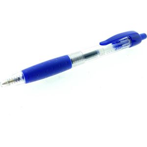 Viking Click Intrekbare Gelpennen Blauw met Grip 0.7mm- 12 stuks (beschermbolletje verwijderen)