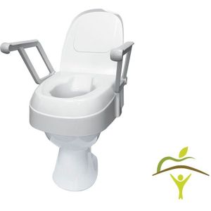 Toiletverhoger TSE120 Standaard met armleuningen, in hoogte verstelbaar 8, 12 of 15 cm.