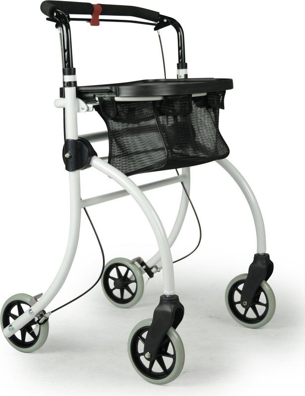 Binnen rollator Roomba - Met dienblad en netje - Eenhands bediening