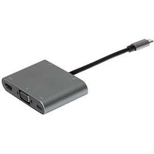 Nikkai USB C-hub-adapter, 5-in-1 met USB-A 3.0, 4K HDMI, USB-C PD, VGA, 3,5 mm audio-aansluiting voor MacBook Air, MacBook Pro, Dell XPS, Lenovo ThinkPad en meer