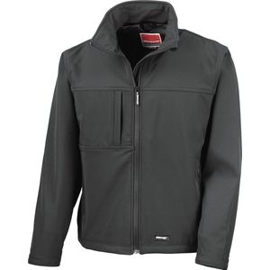 Heren Classic Softshell Outdoorjas Result maat XXL Zwart