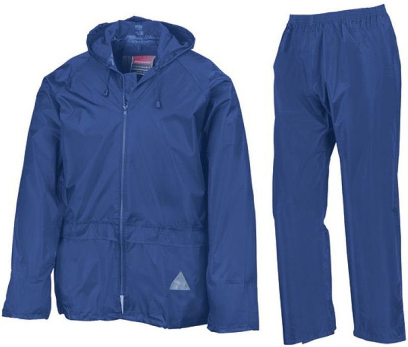 Result - Waterproof Jacket & Trouser Set - Regenpak - Zwart - Waterdicht 2000 mm, 190T StormDri Polyester