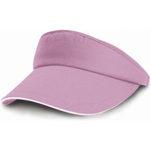 Zonneklep sport roze/wit voor volwassenen - Zonneklep