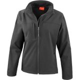 Dames - Classic Softshell Outdoorjas - Donkerblauw - Polyester