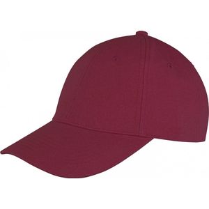 Memphis Brushed Cotton Low Profile Cap - One Size, Wijnrood