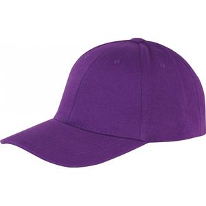 Memphis Brushed Cotton Low Profile Cap - One Size, Paars