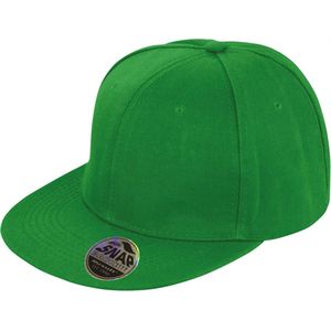 Bronx Original Flat Peak Snapback Cap - One Size, Smaragd Groen Groen