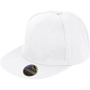 Bronx Original Flat Peak Snapback Cap - One Size, Wit