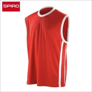 Spiro Basketbal Tanktop rood/wit maat 3XL