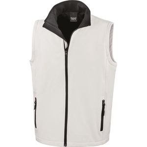 Result Printable Soft Shell Bodywarmer RT232 - White/Black - S