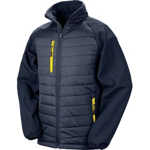 Result Recycled Compass Padded Softshell RT237 - NAVY/YELLOW - 4XL