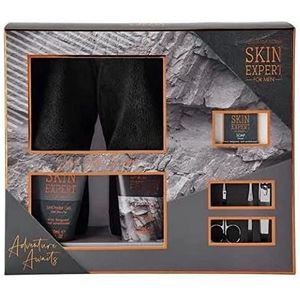 Style & Grace Skin Expert voor hem cadeauset pantoffels 150 ml douchegel + bodylotion 150 ml + zeep 100 g + manicureset 3-delig + paar pantoffels