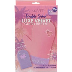 Sunkissed - Double Sided Luxe Velvet Tanning Mitt Duo - Fluweel - Herbruikbaar