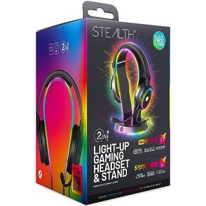STEALTH Rainbow LIGHT-Up Gaming Headset en Light-Up Headset Stand - voor PS4, PS5, Xbox, Nintendo Switch en PC
