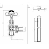 Eastbrook Klassieke radiatorkranen met hoekaansluiting