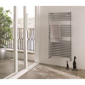 Eastbrook Biava Double Tube handdoek radiator 180x60cm Chroom 1280 watt