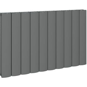 Eastbrook Guardia horizontale aluminium radiator 60x104cm Antraciet 1790 watt