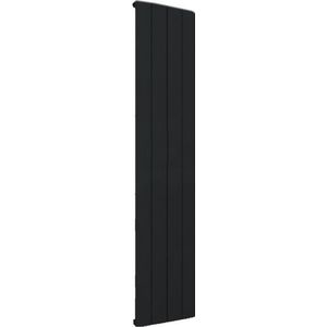 Design radiator verticaal aluminium mat zwart 180x37.5cm 1264 watt -  Eastbrook Peretti