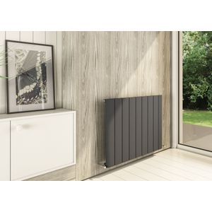 Eastbrook Peretti horizontale aluminium radiator 60x85cm Antraciet 999 watt