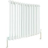 Design radiator horizontaal 2 kolom staal wit 60x60,8cm 818 watt - Eastbrook Rivassa
